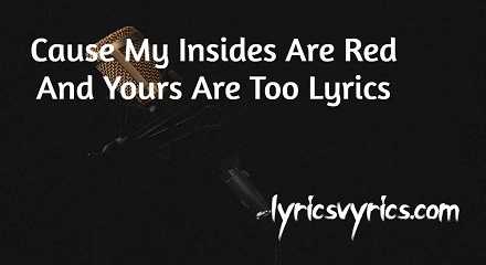 Cause My Insides Are Red And Yours Are Too Lyrics